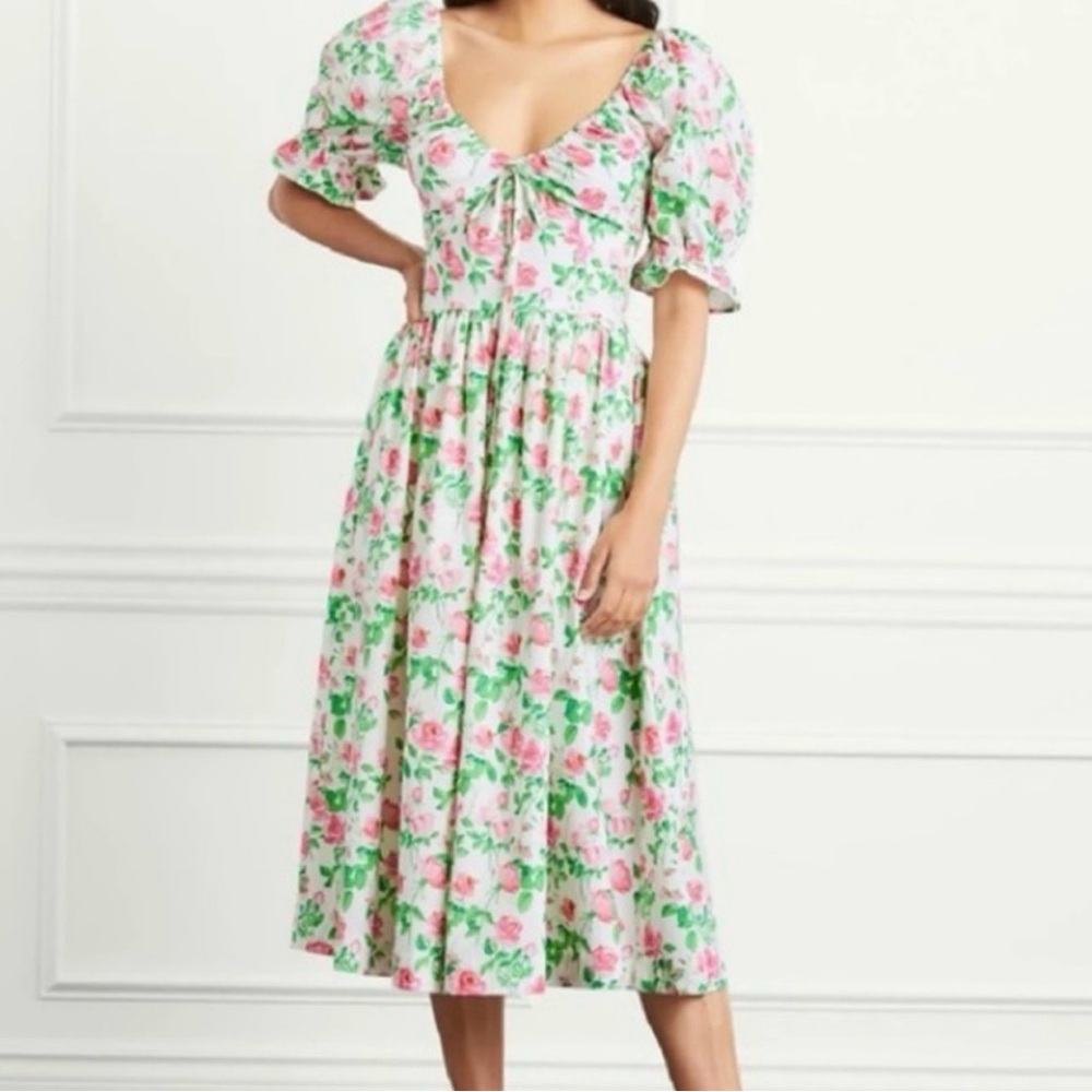 NWT Hill House Ophelia Dress in Pink Roses - Size M